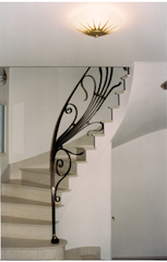 Rampe, escalier, en, fer, forgé, ferronnerie, d’Art,